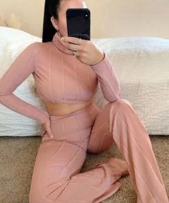 Lorlie ALWAYS CONFIDENT CROP RIBBED SET