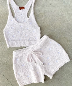 Lorlie DREAMING OF YOU COZY POWDER PINK TOP TOPS