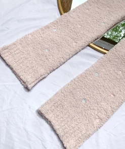 Lorlie POWDER PINK STRAIGHT LEGGED PANTS BOTTOMS