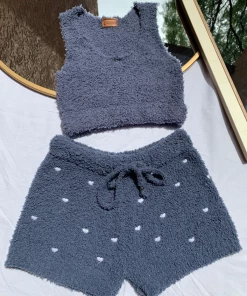 Lorlie COZY AND VIBING BLUEBERRY SHORTS