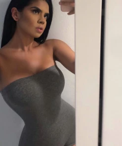 Lorlie BASIC LOVER CHARCOAL GRAY ROMPER