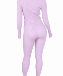 Lorlie FLIRTING IN LAVENDER RIBBED SET