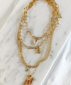 Lorlie TEDDY AND BUTTERFLY 4 PIECE NECKLACE SET