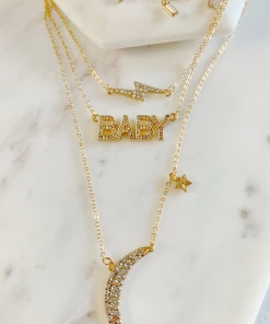 Lorlie MOON + BABY LAYERED NECKLACE