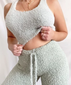 Lorlie DREAMING OF YOU SAGE CROP TOP TOPS