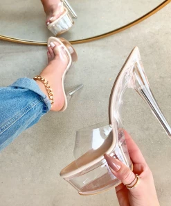Lorlie FEARLESS & EXTREME CLEAR PLATFORM HEEL SHOES