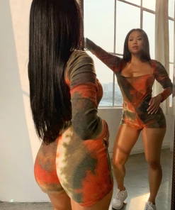 Lorlie GET THROUGH IT TIE DYE BODYSUIT SET SETS