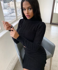 Lorlie SETS WINTER FEELS BLACK SKIRT SET