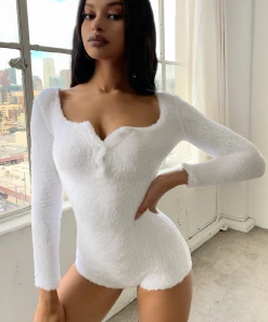 Lorlie CUDDLE WITH ME FUZZY ROMPER ROMPERS