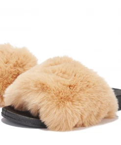 Lorlie SNUGGLE TAN FAUX FUR SLIDE