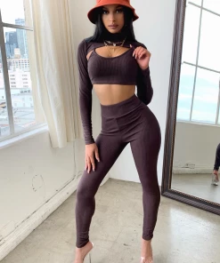 Lorlie SETS PEEK THIS 3 PIECE BROWN SET