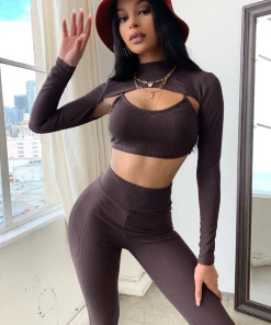 Lorlie SETS PEEK THIS 3 PIECE BROWN SET