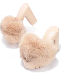 Lorlie SHOES BADDIE BUT SWEET NUDE PLATFORM HEELS