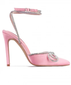 Lorlie MORE SPARKLE BOW PINK HEELS SHOES