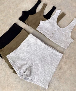 Lorlie QUICK NAIL RUN RIBBED TWO PIECE SET