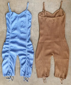 Lorlie BE MY GIRL RIBBED ROMPER ROMPERS