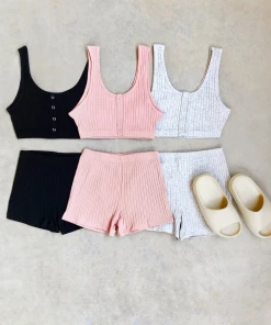 Lorlie QUICK NAIL RUN RIBBED TWO PIECE SET