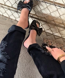 Lorlie SHOES BOW DREAMING BLACK SANDAL