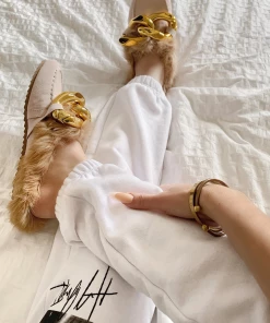 Lorlie MY OTHER HALF FAUX FUR FLAT MULE