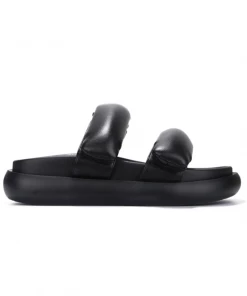 Lorlie MISS PUFF TWO STRAP BLACK SANDAL SHOES