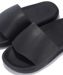 Lorlie ASTRO RUBBER BLACK SLIDE SHOES