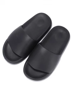 Lorlie ASTRO RUBBER BLACK SLIDE SHOES