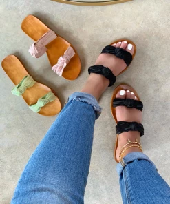 Lorlie A SPRING SITUATION BLACK SANDALS SHOES