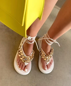 Lorlie DON'T SLEEP ON WHITE PLATFORM SANDAL SHOES