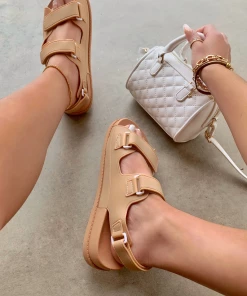 Lorlie ELEVATED NUDE TWO STRAP DAD SANDAL