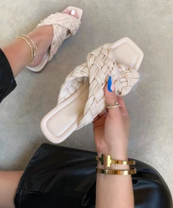 Lorlie SIMPLY CLASSY WOVEN NUDE SANDALS SHOES