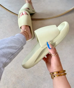 Lorlie SHOES ASTRO RUBBER OLIVE SLIDE