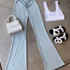Lorlie CHASE THE BAG SAGE WIDE LEG PANTS BOTTOMS