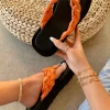 Lorlie LOOK TWICE ORANGE THONG SANDAL