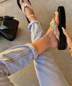 Lorlie LOOK TWICE BEIGE THONG SANDAL