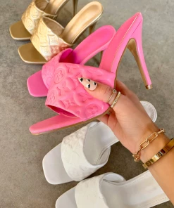 Lorlie LUXE LIFESTYLE PINK QUILTED HEEL