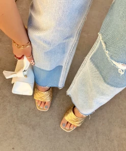 Lorlie LUXE LIFESTYLE GOLD QUILTED HEEL