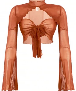 Lorlie DESERT VACAY SHEER RUST TOP TOPS