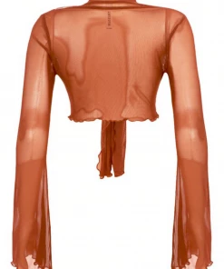Lorlie DESERT VACAY SHEER RUST TOP TOPS