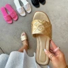 Lorlie WOMENS LUXE LIVING GOLD QUILTED SANDAL