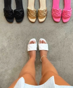 Lorlie LUXE LIVING WHITE QUILTED SANDAL