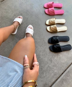 Lorlie LUXE LIVING WHITE QUILTED SANDAL