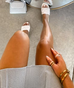 Lorlie LUXE LIVING WHITE QUILTED SANDAL