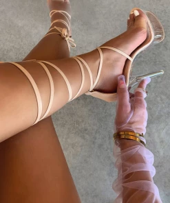 Lorlie CUTE WITH AN ATTITUDE NUDE PLATFORM HEELS WOMENS