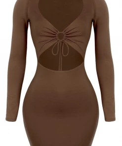 Lorlie DRESSES SWAY MY WAY BROWN MINI DRESS