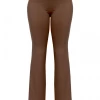 Lorlie BOTTOMS BREAKING RULES BROWN FLARE PANTS