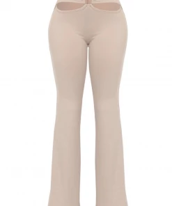 Lorlie BOTTOMS BREAKING RULES OATMEAL FLARE PANTS