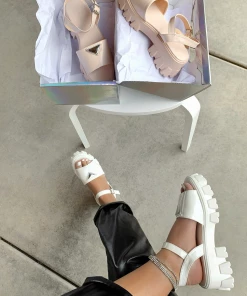 Lorlie WOMENS THAT GIRL WHITE PLATFORM SANDAL