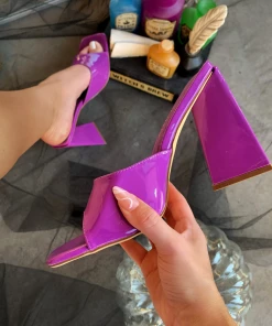 Lorlie HEELS ISSA MYSTERY PURPLE HEEL MULE