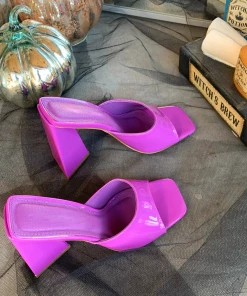 Lorlie HEELS ISSA MYSTERY PURPLE HEEL MULE