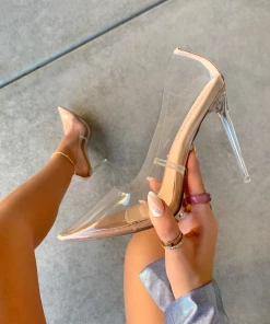 Lorlie NEED ATTENTION CLEAR HEEL PUMP
